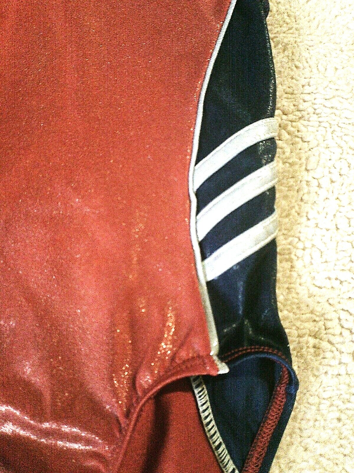 Adidas Olympic USA Leotard Child S Red White Blue Sparkly Gymnastic Tank