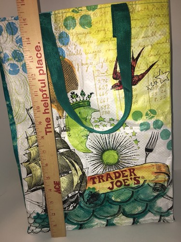Trader Joe's Reusable Market Shopping Bag Nautical 12x16x7