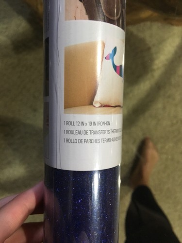 Cricut Glitter Iron on Blue Glitter