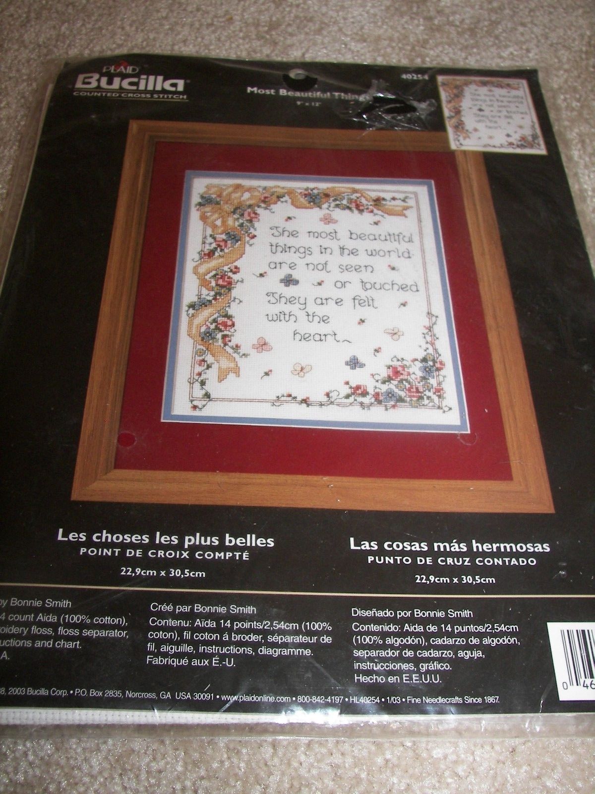 Bucilla Cross Stitch Kits with Love and Hearts Theme