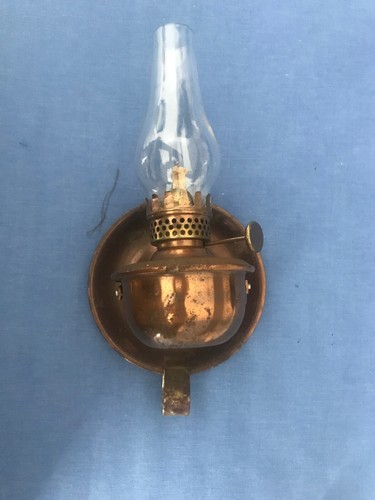 Vintage MINI CICO  & STELLAR Copper Coded Oil Lamp with Glass Chimneys (1) 7