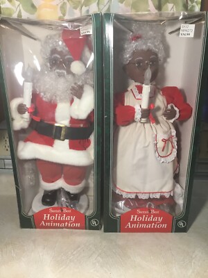 Vintage Santa s Best Mr Mrs Santa Claus Black African American NOS TESTED WORKS