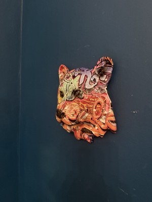 Unique Graffiti Multicolour Lion Head Wall Decor Sculpture Handcrafted Art