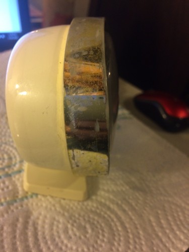 Vintage Westclox Baby Ben Alarm Clock Luminous Brown Face Cream & Gold USA