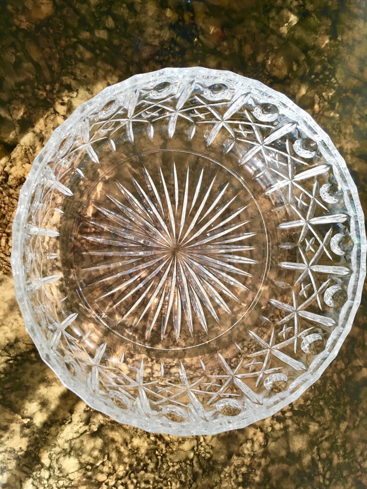 Beautiful Large Heavy Crystal Bowl