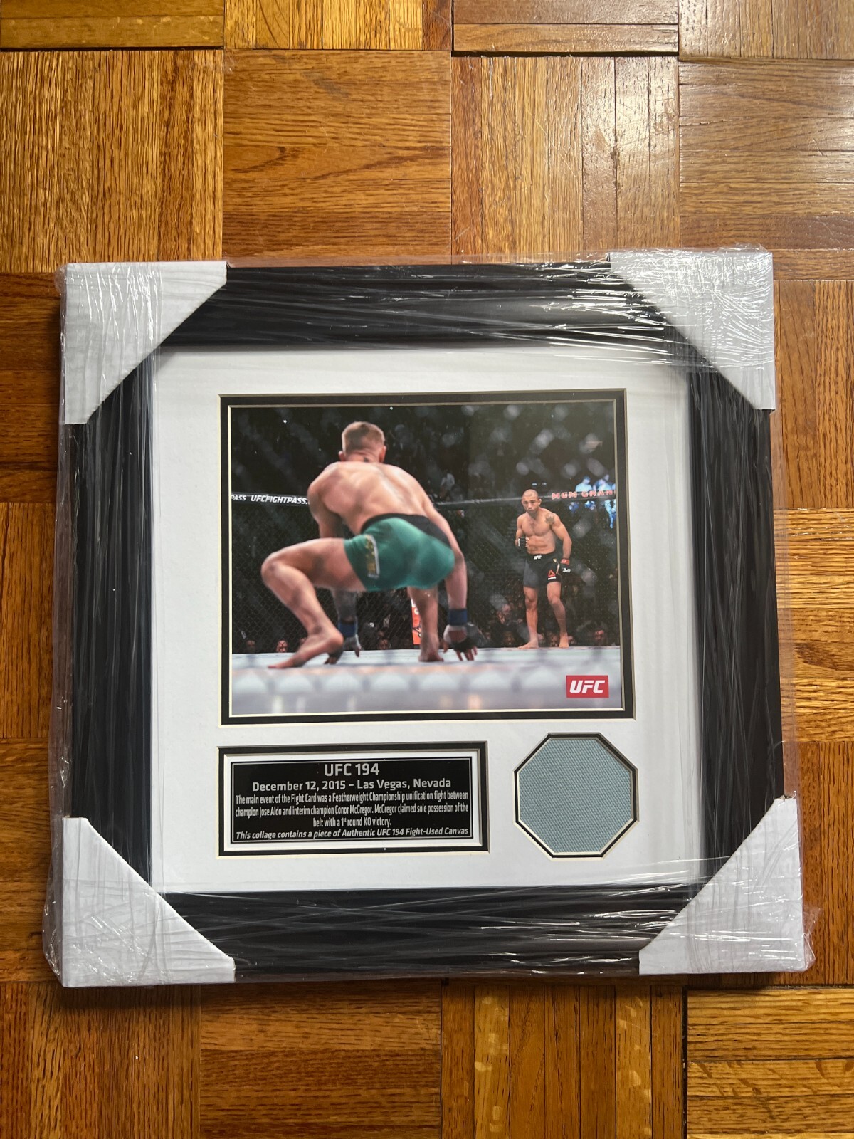 UFC 194 Fight Used Octagon Framed Canvas | Conor McGregor vs