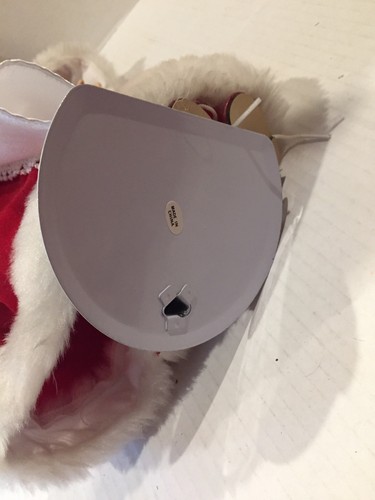 Porcelain Victorian Doll Christmas Caroler Blue Glass Eyes Brown Hair Braid 16”