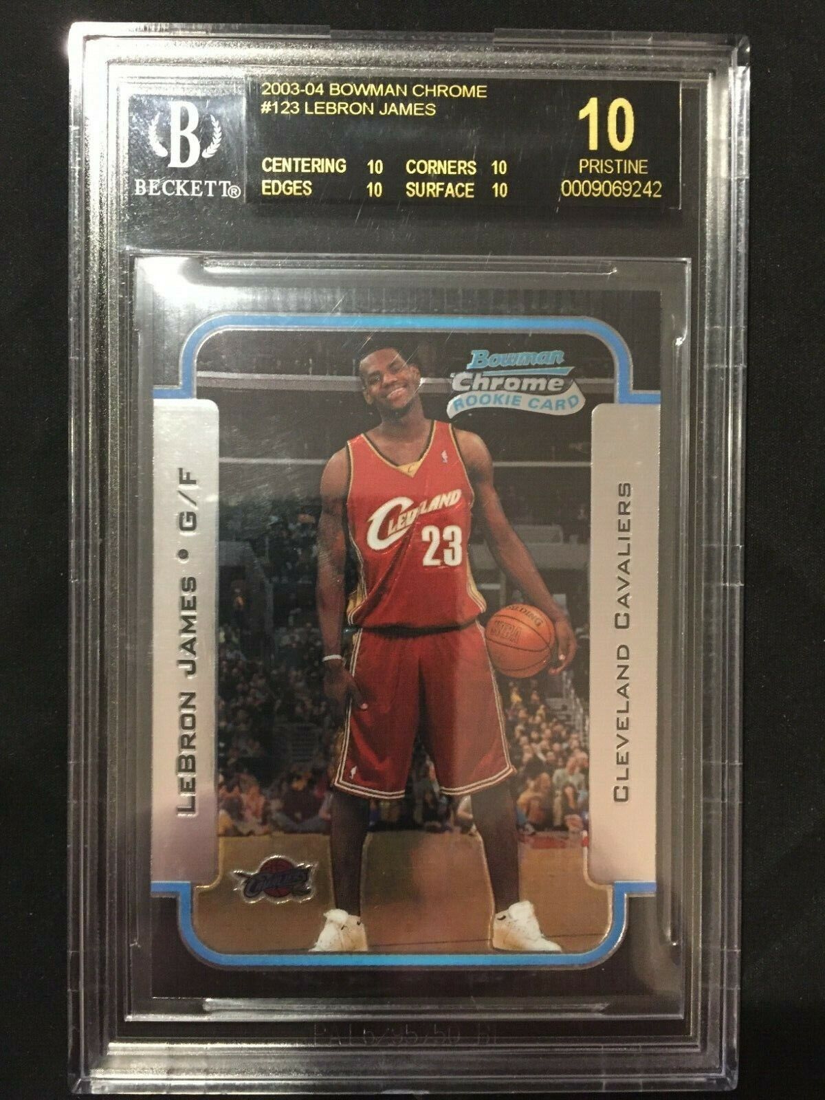 2003/04 Bowman Chrome Lebron James rookie BGS 10 BLACK LABEL 2003/04 Bowman Chrome Lebron James rookie BGS 10 BLACK LABEL