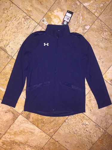 Nwt $50 Under Armour Loose Fit Navy Blue Sports Windbreaker Jacket Youth Girl's