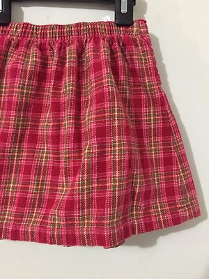 Lands' End Cotton Skorts Fuchsia, Pink, Green & Yellow Plaid Size S