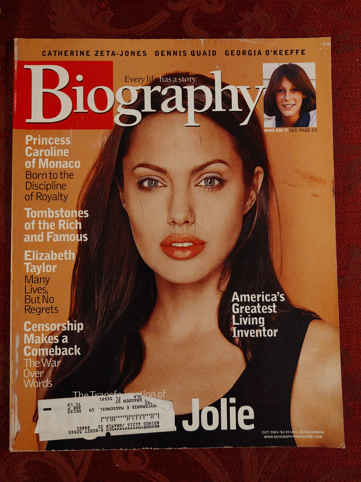 BIOGRAPHY magazine October 2003 Angelina Jolie Elizabeth