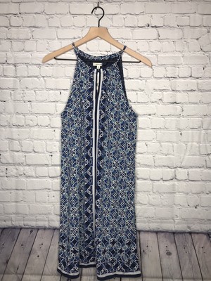 Max Studio Women s Blue Geometric Sleeveless Dress Size Medium NWT