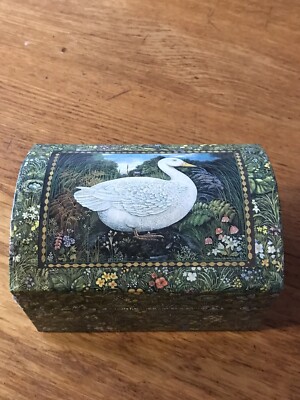 vintage ancien BOITE Alan Cracknell art Popprint Shaped Box CANARD DUCK imprimée