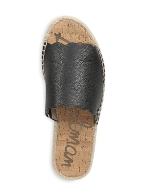 

SAM EDELMAN Женские черные кожаные эспадрильи без шнуровки Andy с открытым носком, размер 6 м, Черный, G3679L3