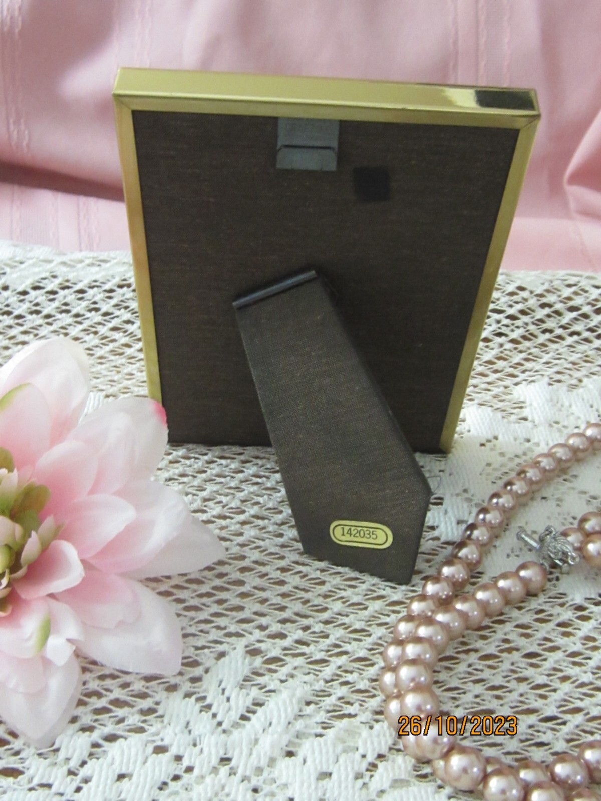 Bowon Solid Brass Picture Frame Standing For 3.5 x 5 Photo