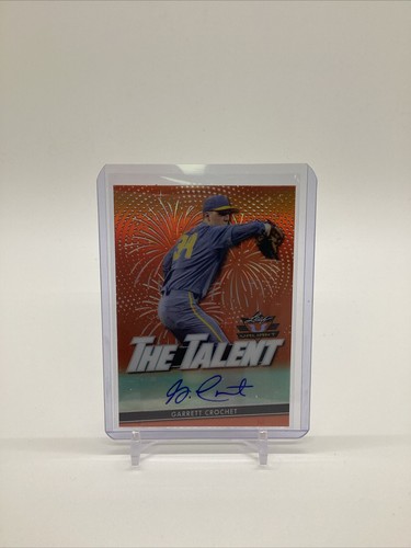 2020 Leaf Valiant The Talent Orange #TTGC1 Garrett Crochet #/75 Auto
