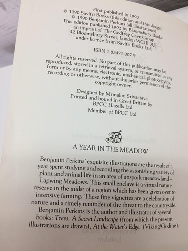 1990s Benjamin Perkins Illustrated  Address Book Year in the Meadow