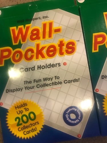 Trading Card Clear 100 Pocket Plastic Display For Cards Action Figure Lot Of 2