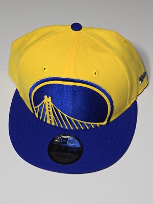 Golden State Warriors New Era 9Fifty Golden Crop X-LARGE Logo Snapback Cap Hat
