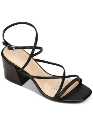 

KENNETH COLE Женские черные кожаные босоножки на каблуке Martha Toe, Черный, LKS9008LE
