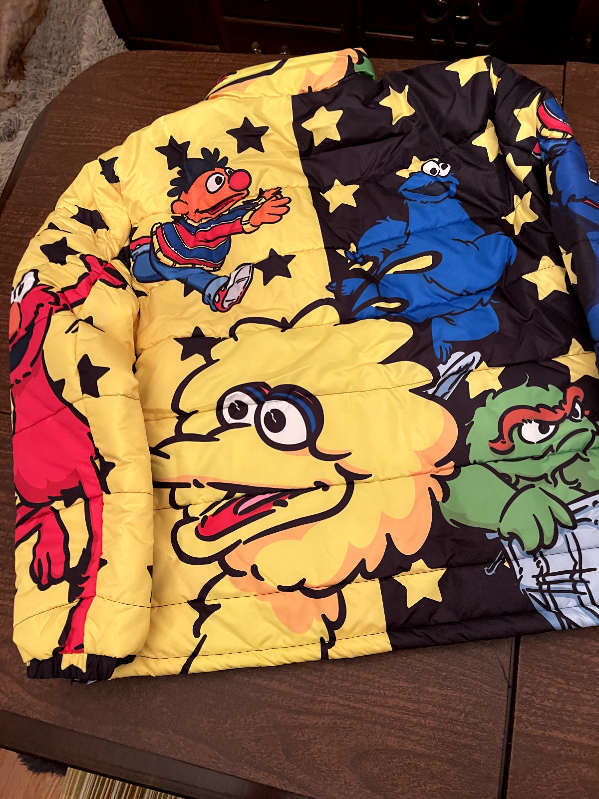 Pre-owned Sesame Street 3x Xxxl  Dekryptic Puffer Jacket Coat Elmo Bert Cookie Grover 3 In Multicolor