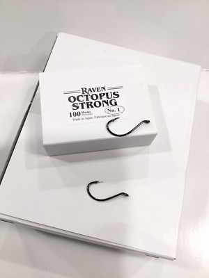 Raven Octopus Hooks, Size 1, 100 Ct Box