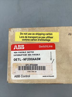 HOUSTON STOCK NEW ABB OETL-NF200A ASW DISCONNECT SWITCH FREE 2 DAY AIR BUY NOW