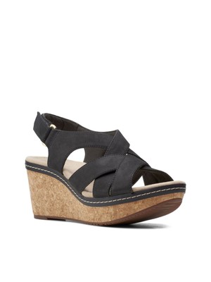 Женская черная стелька CLARKS COLLECTION, босоножки Annadel на платформе, 7 М