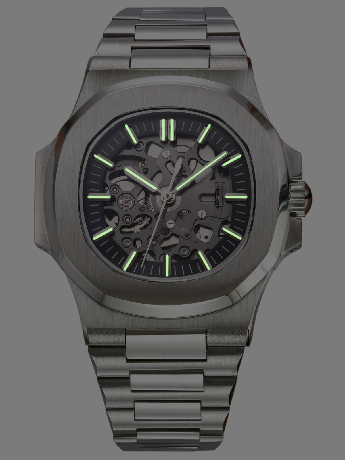 Pre-owned Seiko Custom Automatic Skeleton Mod Watch  Nh72 Hand Made Men's 39.5mm Waterproof