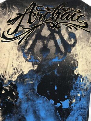 ARCHAIC by AFFLICTION Men's T-Shirt NEWMAN Black Biker MMA S-5XL