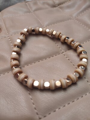 Mocha Latte Hand Beaded Bracelet 