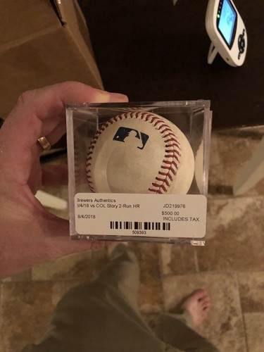 Trevor Story Colorado Rockies HOMERUN Baseball Hit In Milwaukee MLB Hologram