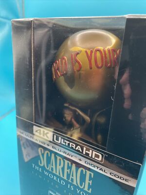 Scarface (4K+Blu-ray+Digital)World is Yours Gold Edition Statue-NEW-