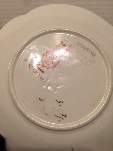 Pair Of Antique Royal Bonn Hand Painted 6 1/4” Dessert Plates