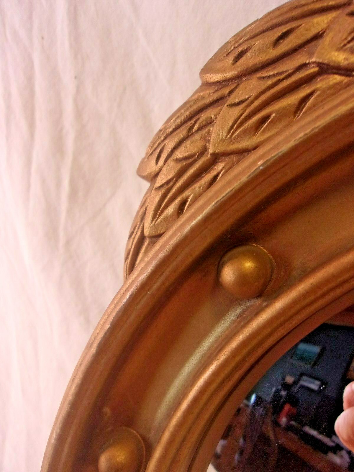 Vintage mid century cast resin colonial eagle mirror14 3/4 x 24 mirror 13