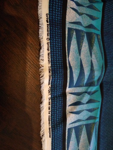 Springs Industries Tribal Elements Fabric Pillow Panel Indian Horse Buffalo 7267