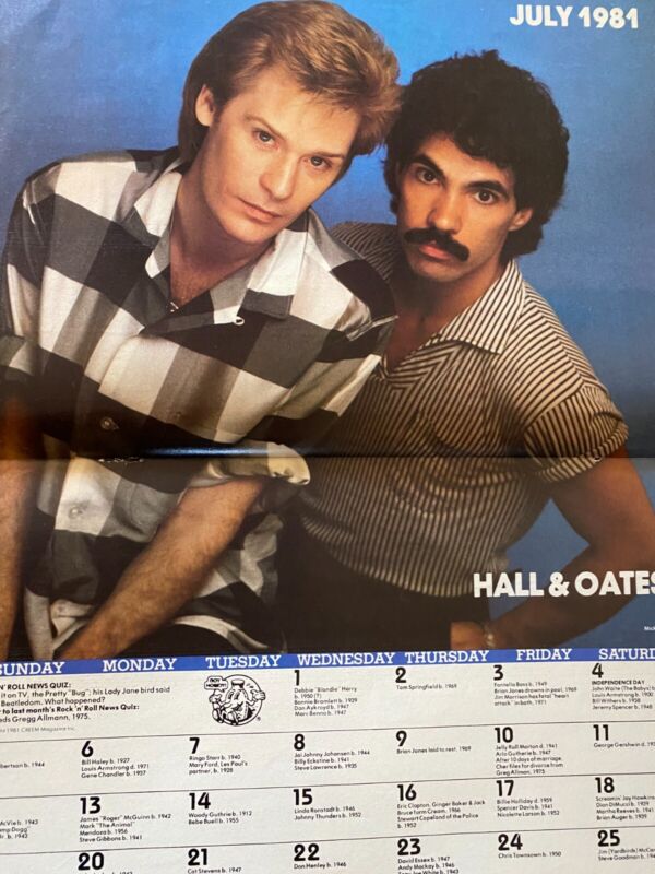 Hall and Oates, Two Page Vintage Centerfold Poster