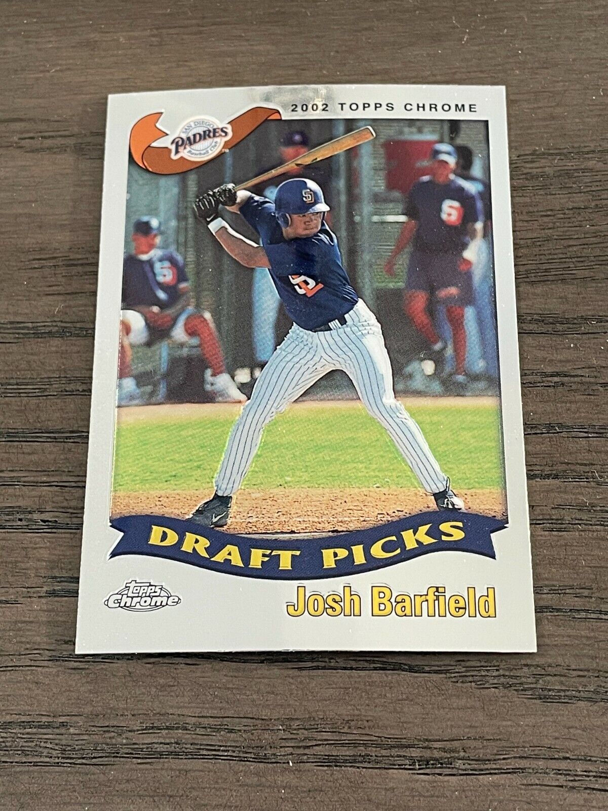 2002 Topps Chrome Josh Barfield Rookie Card #693 San Diego Padres . rookie card picture