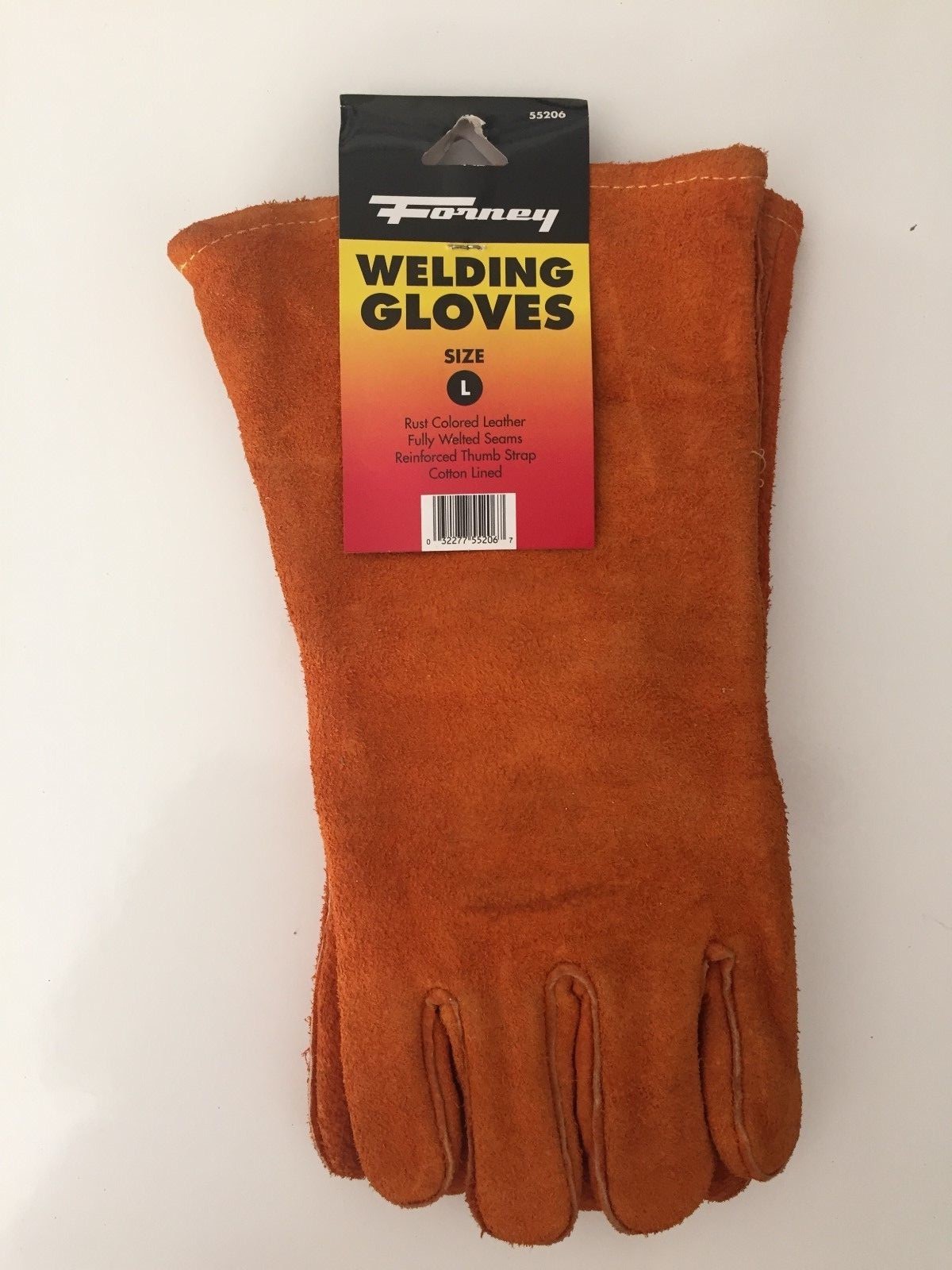 Forney Leather Welding Gloves w/Cotton Lining Size Large