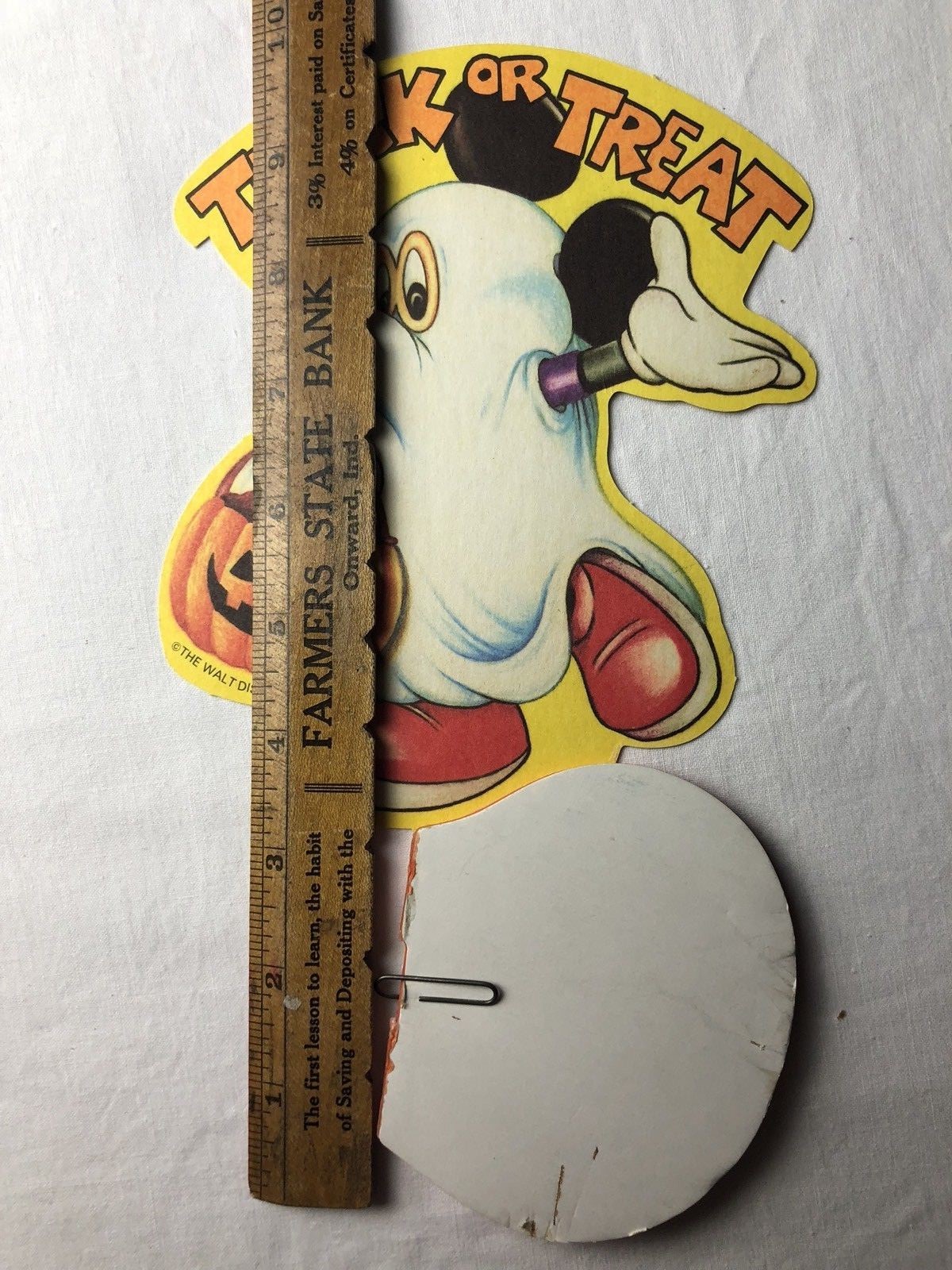 Vtg Lot 3  Disney Mickey Trick or Treat Honeycomb tissue Pumpkin – Halloween