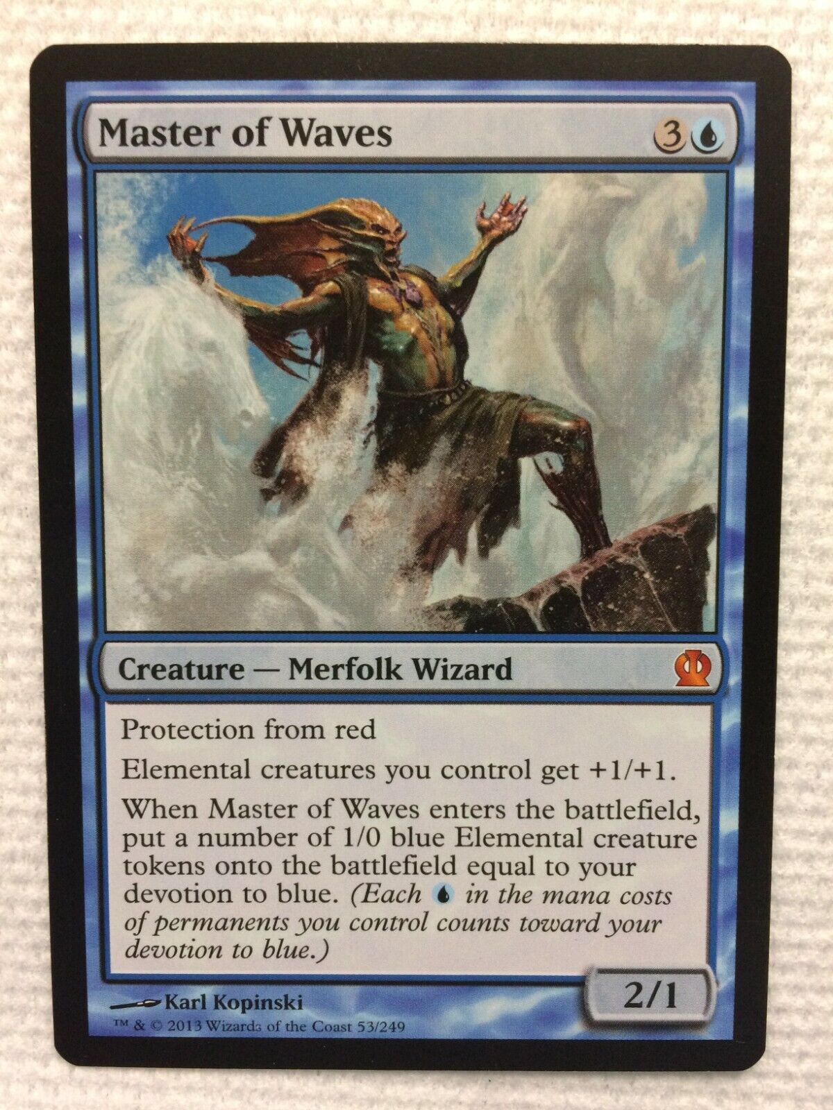 Master of Waves 1x FOIL THS MTG Theros Mythic MINT blue Master of Waves 1x FOIL THS MTG Theros Mythic MINT blue