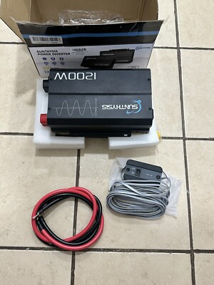 [Upgraded Version] Sunthysis 1200W Pure Sine Wave Inverter 12V DC to 120V AC ...