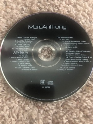 Marc Anthony I Am The Only One CD only