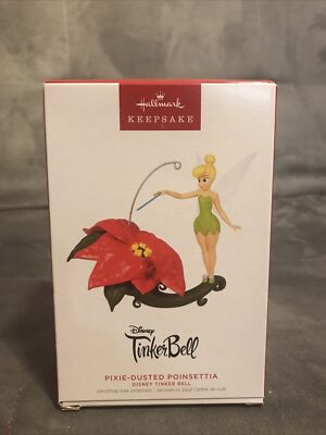 Hallmark Keepsake Ornament 2023 Disney Tinker Bell Pixie-Dusted Poinsettia NIB