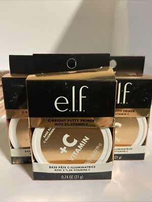 (3)e.l.f C-Brightening Putty Primer Brightens & Evens Skin Tone