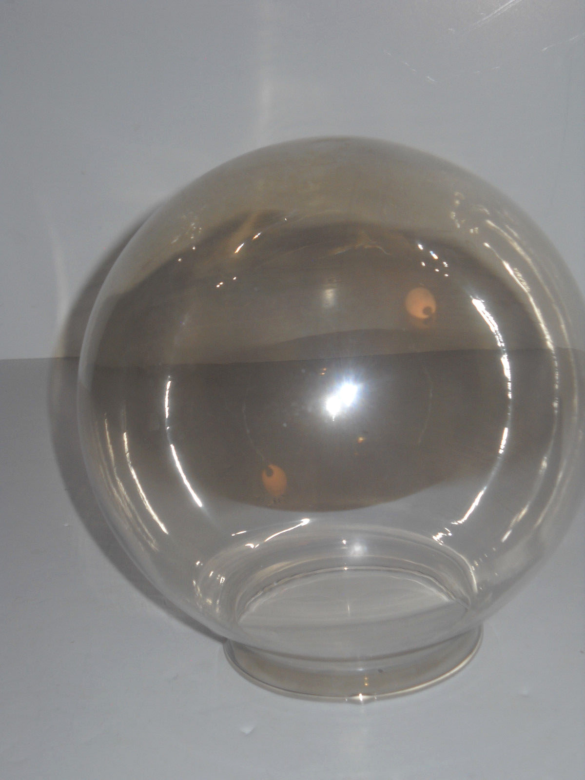 6'' VINTAGE MID CENTURY ROUND SMOKE GLASS CEILING LAMP SHADE  3'' FILTER