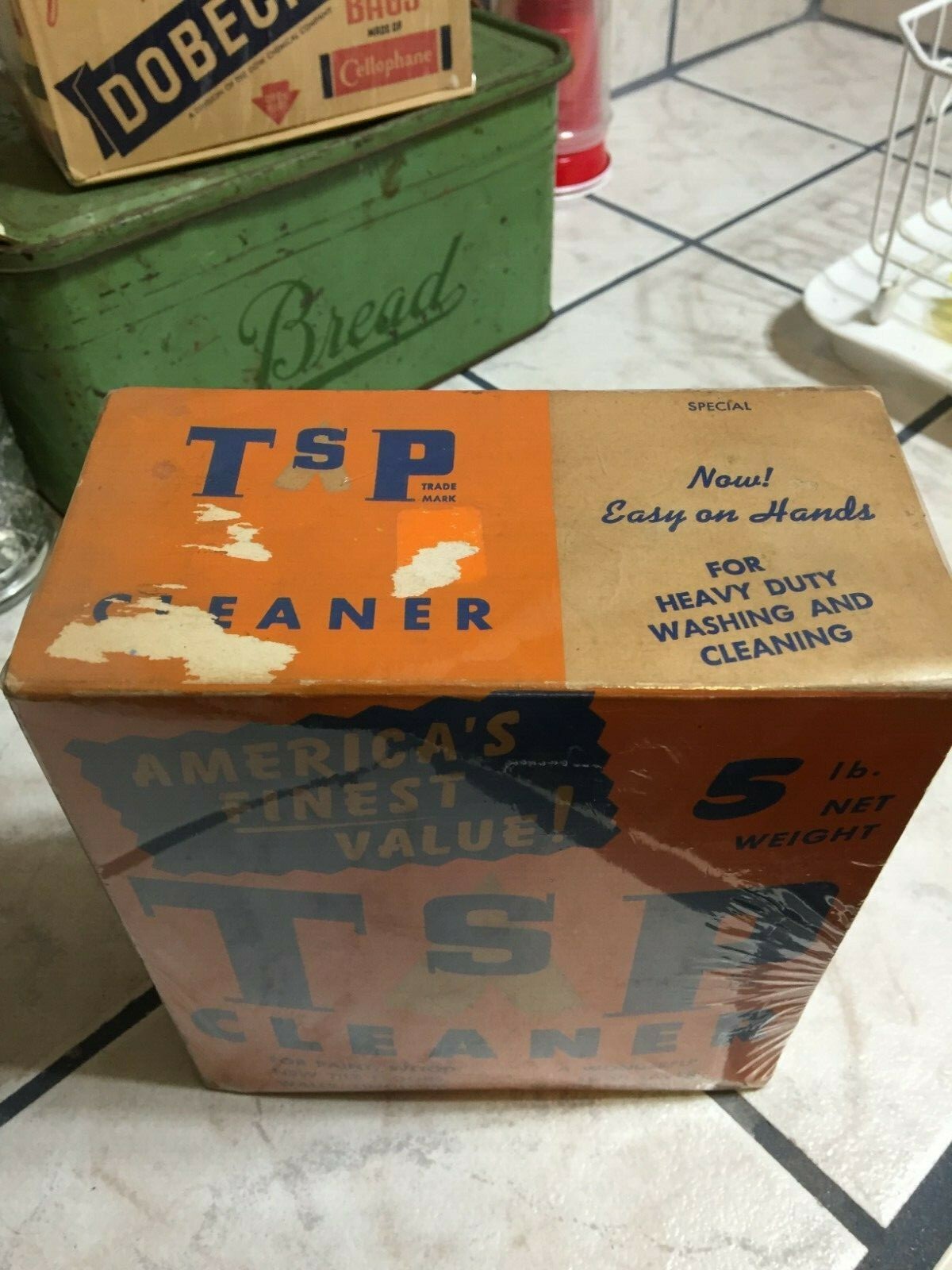 Original TsP Cleaner Adv. Box/full 1940's - 1990's