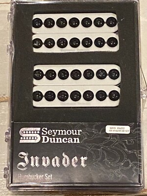 Seymour Duncan SH-8 Invader 7 String Humbucker Pickup Set In White SH-8b & SH-8n
