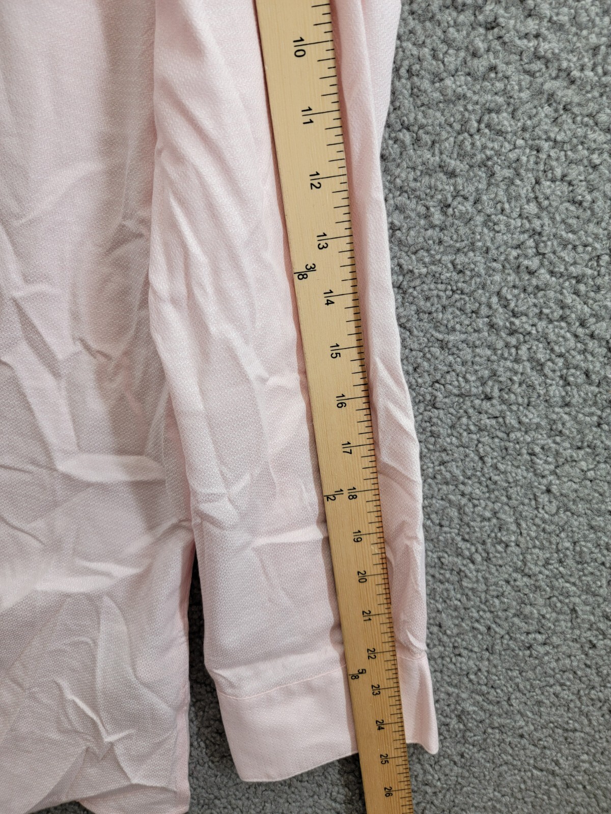 Bar III Slim-Fit Stretch Diamond Dobby Dress Shirt Men's XL 17-17.5 Pink L/S - Picture 5 of 19