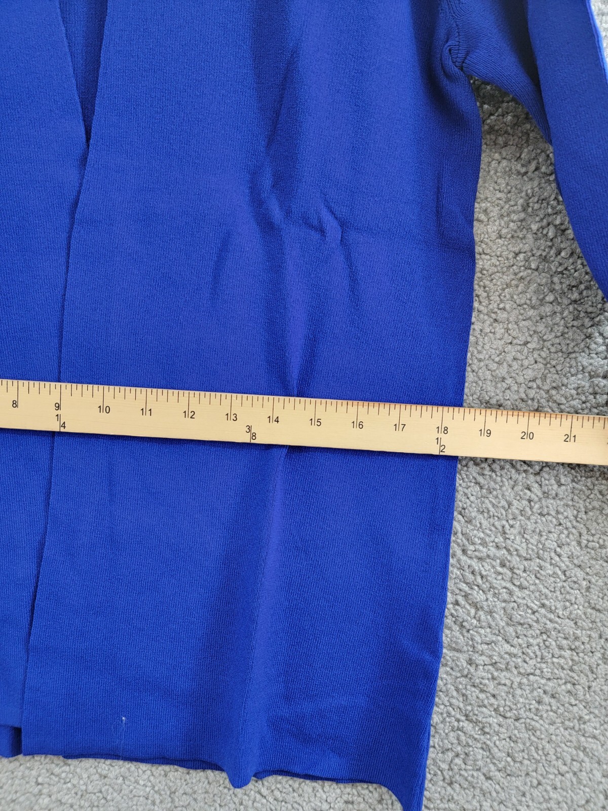 Kasper Open-Front Long-Sleeve Sweater Women's XS Royal Signature Solid - Picture 7 of 16